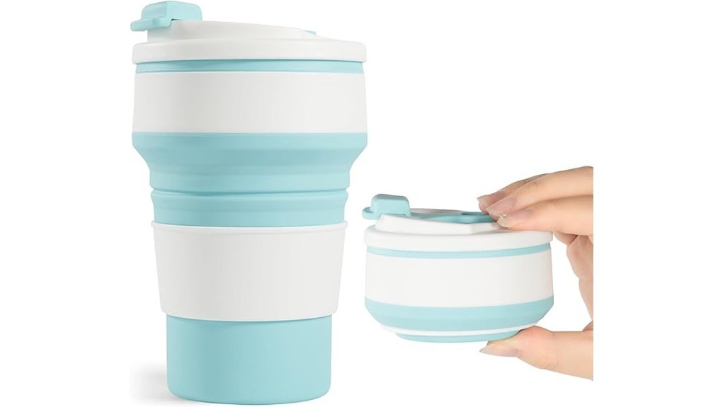 Top Collapsible Coffee Cups That Make Travel Smoother 7 blue 12oz leakproof cup