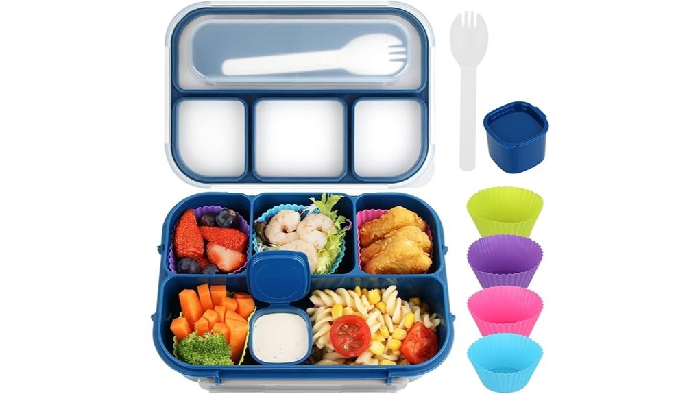 Bento Boxes with Tight Seals That Keep Food Fresh on Trains 9 blue 1300ml 4 compartment bento