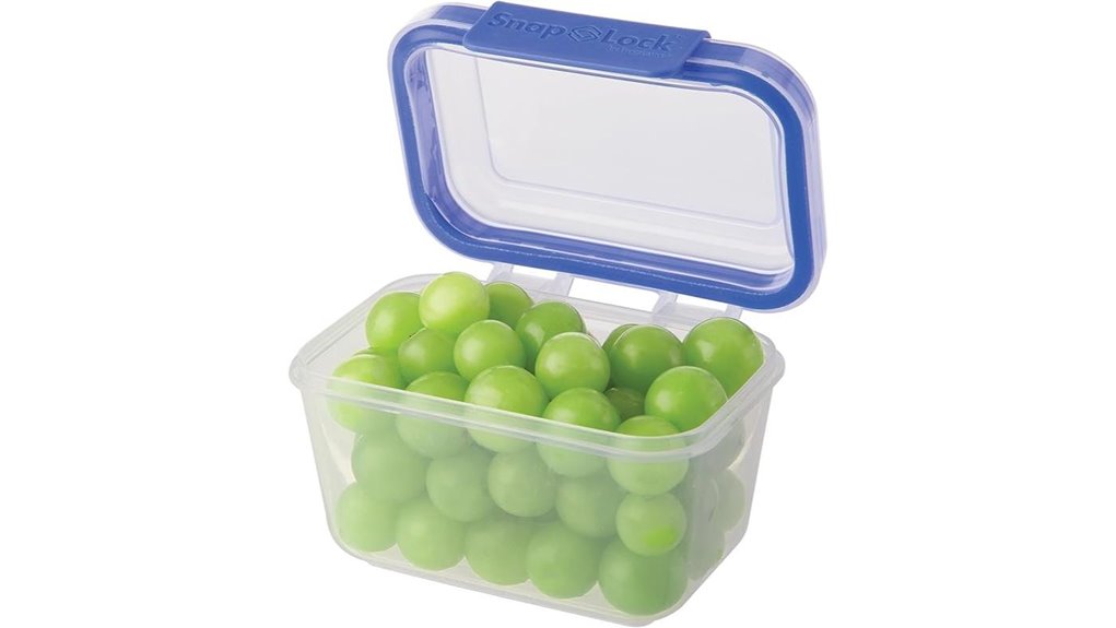 Travel-Friendly Food Storage Containers With Snap Lids 13 blue 2 cup leak proof snaplock