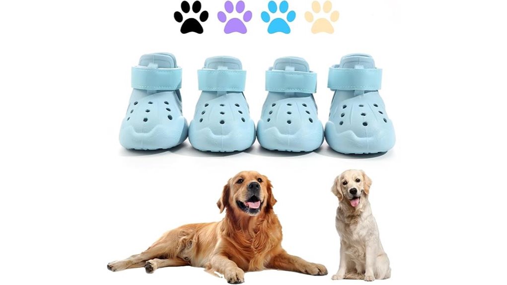 blue 4 piece dog booties