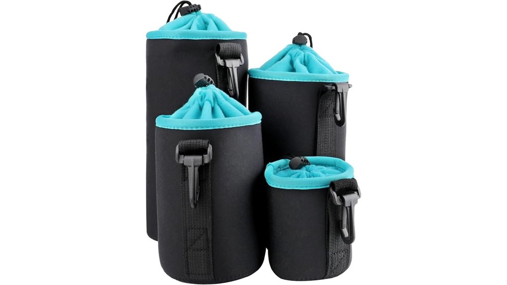 blue 4 piece waterproof pouches