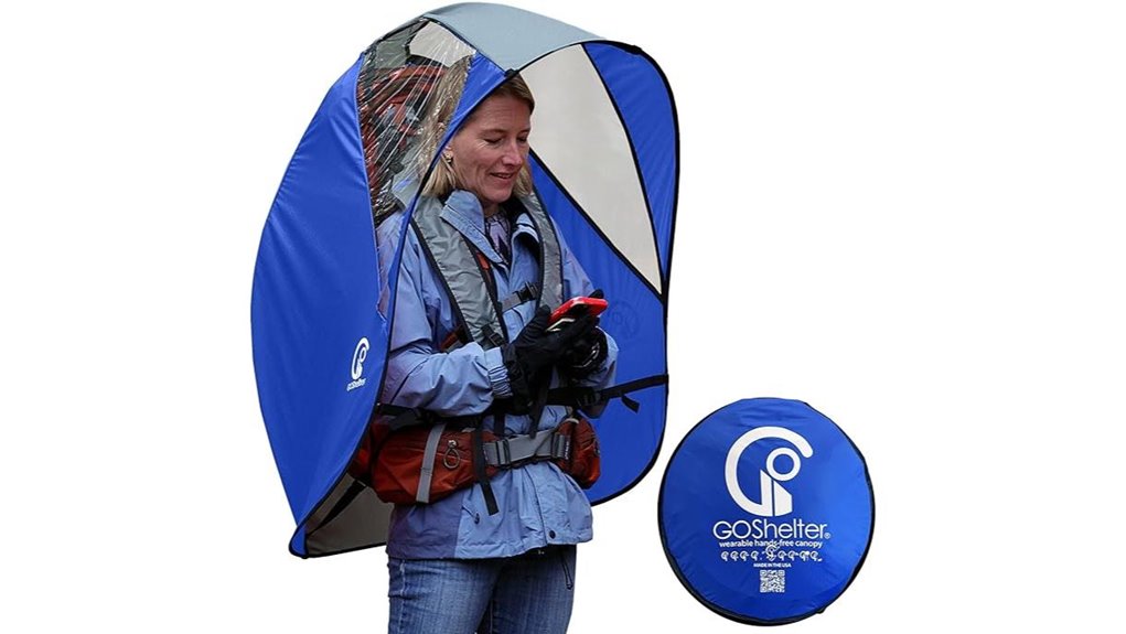 Rain Gear for Hikers: Trekking Umbrella Alternatives You’ll Love 3 blue backpack hiking umbrella