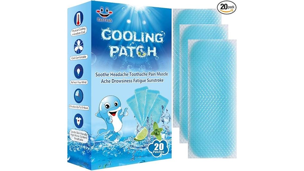 The Best Cooling Patches & Gel Strips for Quick Relief 6 blue cooling fever patches