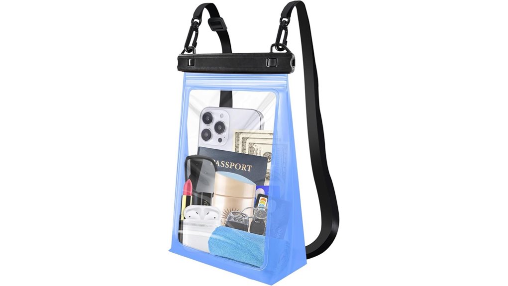 Best Waterproof Document Pouches for Your Beach Trips 7 blue floating ipx8 pouch