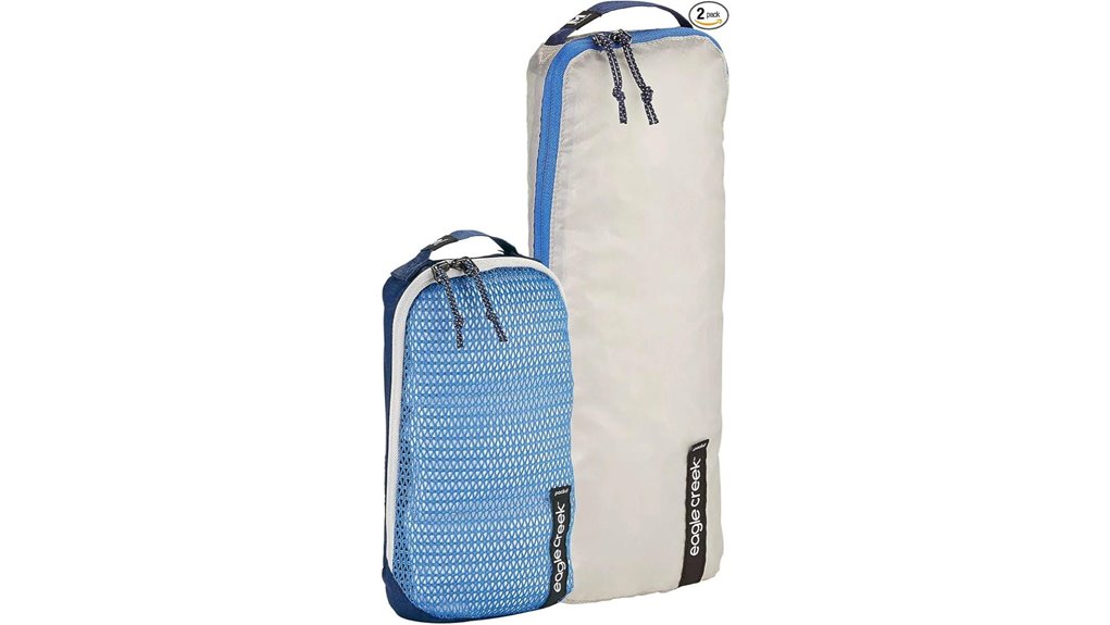Packing Cube Sets Ideal for 40L Backpacks: Long, Narrow Cubes 7 blue grey eagle packing cubes