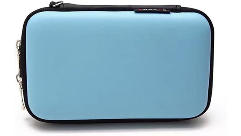 blue hard shell glucose case