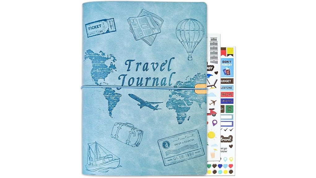 Top Travel Journals with Prompts for Your Next Adventure 2 blue leather travel journal