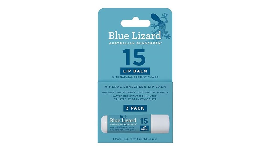 SPF Lip Balms for Travelers That Won’t Leave a White Cast 13 blue lizard lip spf15