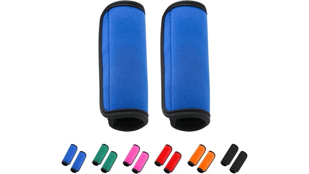 blue luggage handle wraps