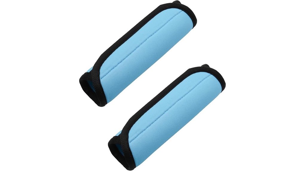 blue luggage handle wraps