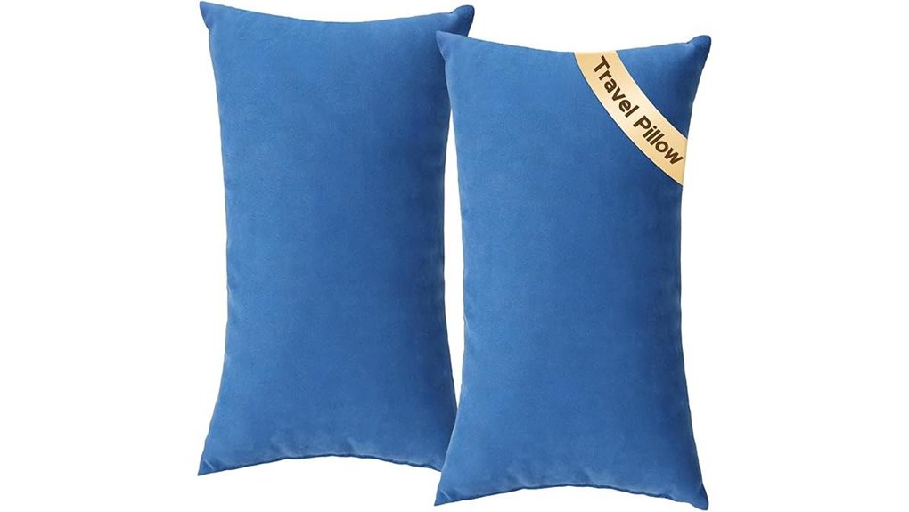 Travel Neck Pillows That Fit Tight Middle Seats and Elbows 10 blue mini travel neck pillows