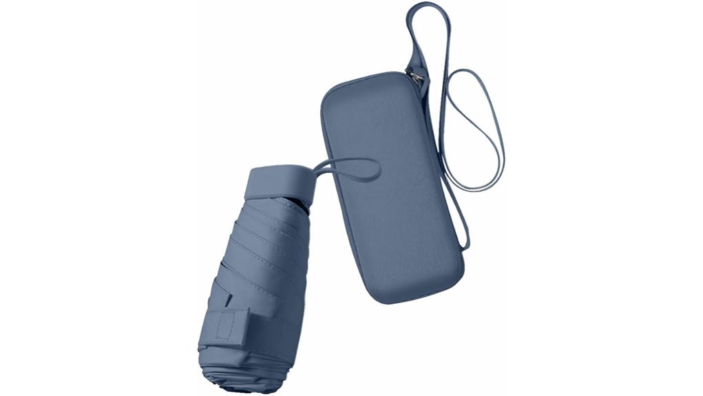 blue mini travel umbrella