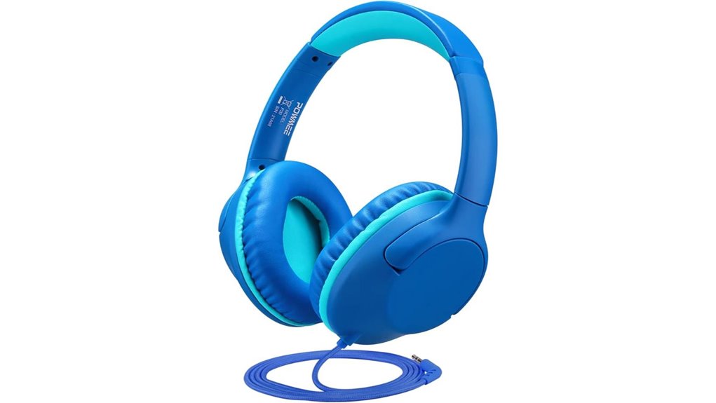 Best Kids' Travel Headphones (Volume Limited) Parents Recommend 6 blue over ear 94db kids
