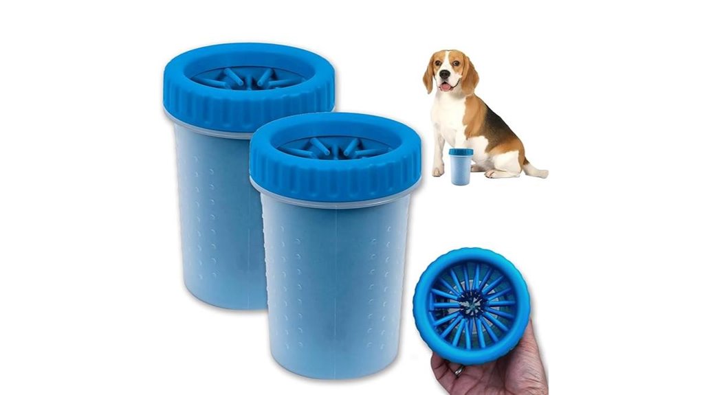 Portable Paw Cleaners Quick Rinse Cups for Muddy Travel Days 5 blue portable dog cleaner