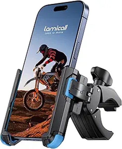 Top Bike Phone Mounts That Keep Your Ride Steady 9 blue quick release bike mount