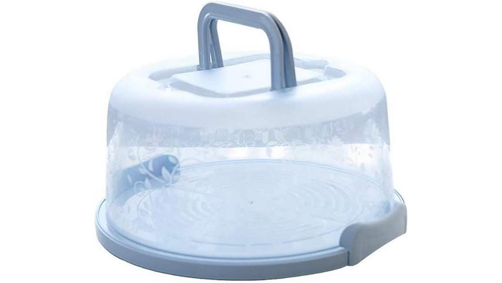blue small cake carrier