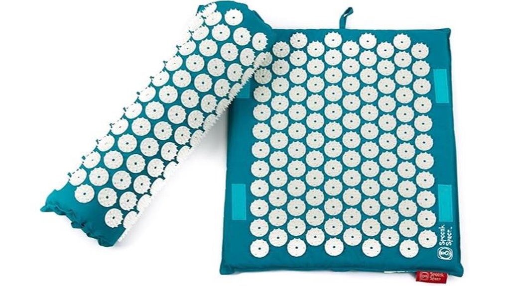 Travel-Size Acupressure Mats That Ease Tension on the Go 3 blue travel acupressure mat