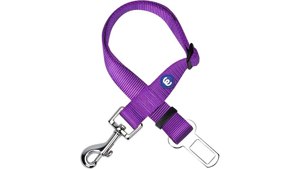 Secure-Fit Pet Seat‑Belt Harnesses for Safe Road Trips 11 blueberry dark orchid belt