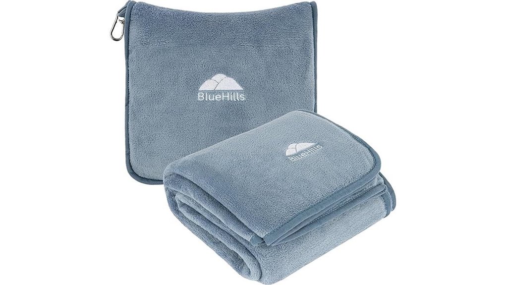 Travel Blankets Soft, Compact: Cozy Comfort for Cold Flights 11 bluehills soft 2 in 1 pillow