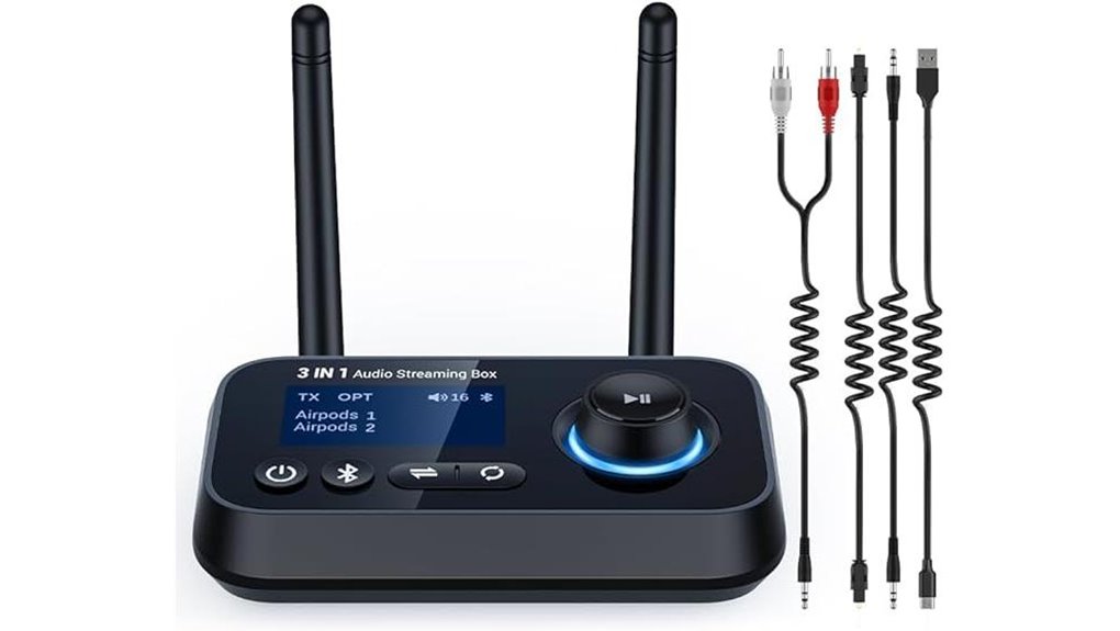 Bluetooth Audio Transmitter (Seat Screen) Brings Sound 12 bluetooth 5 3 dual antenna transmitter
