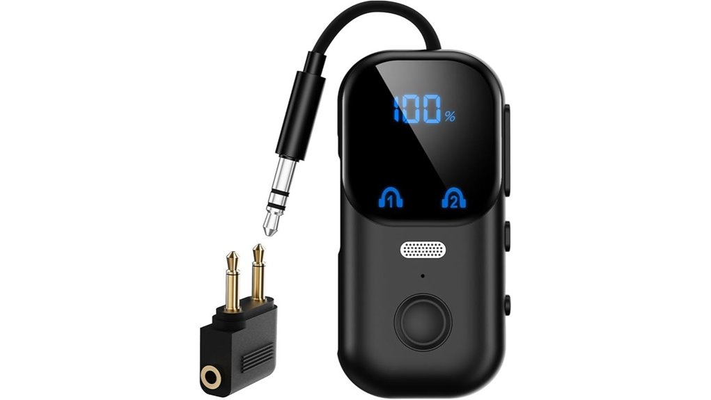 Bluetooth Audio Transmitter (Seat Screen) Brings Sound 1 bluetooth 5 4 aptx led adapter