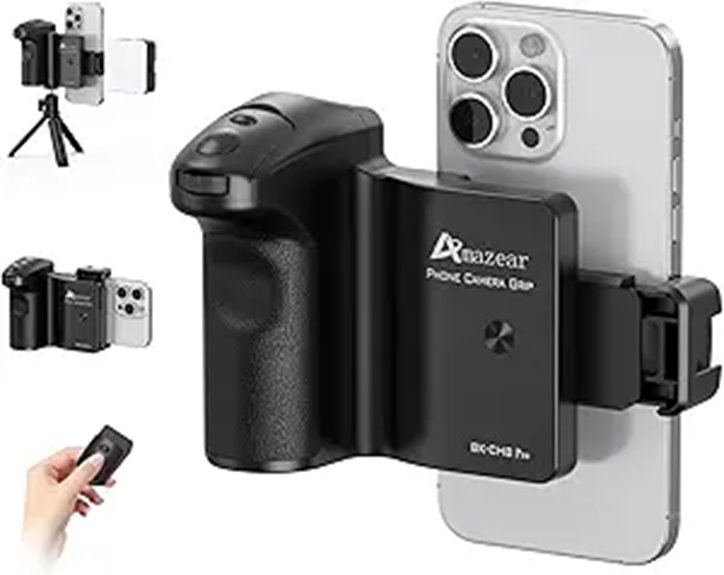 Phone Grips for Travel Photography—Secure One‑Hand Hold 12 bluetooth remote shutter grip