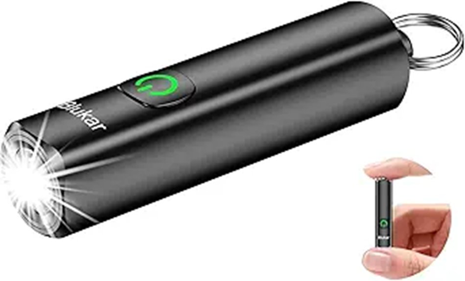 Mini Flashlights Travel Emergencies: Rechargeable vs Battery 7 blukar 360l keychain flashlight