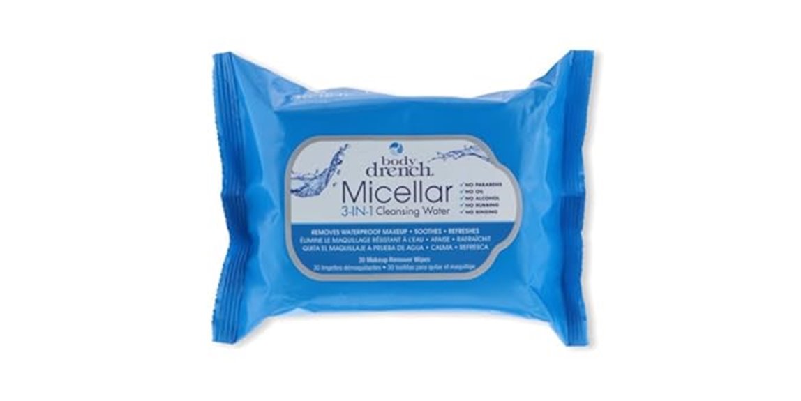 Micellar Water Wipes (Travel Pack) Keep Skin Spotless on Go 14 body drench micellar 3 in 1
