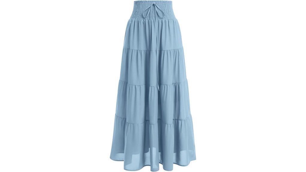 boho a line ruffle maxi