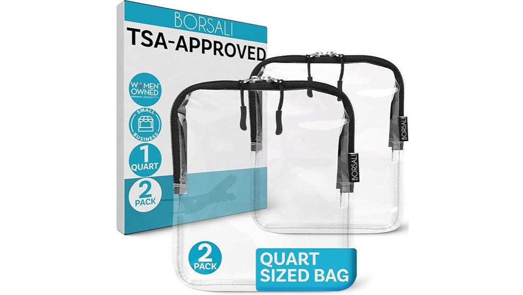 Best Clear Toiletry Bags for TSA‑Friendly Airport Security 3 borsali clear quart bag