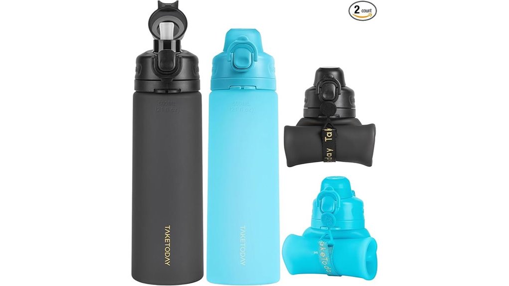 Best Water Bottles With Clip‑Friendly Carry Loops For Travel 10 bpa free 20oz collapsible bottle