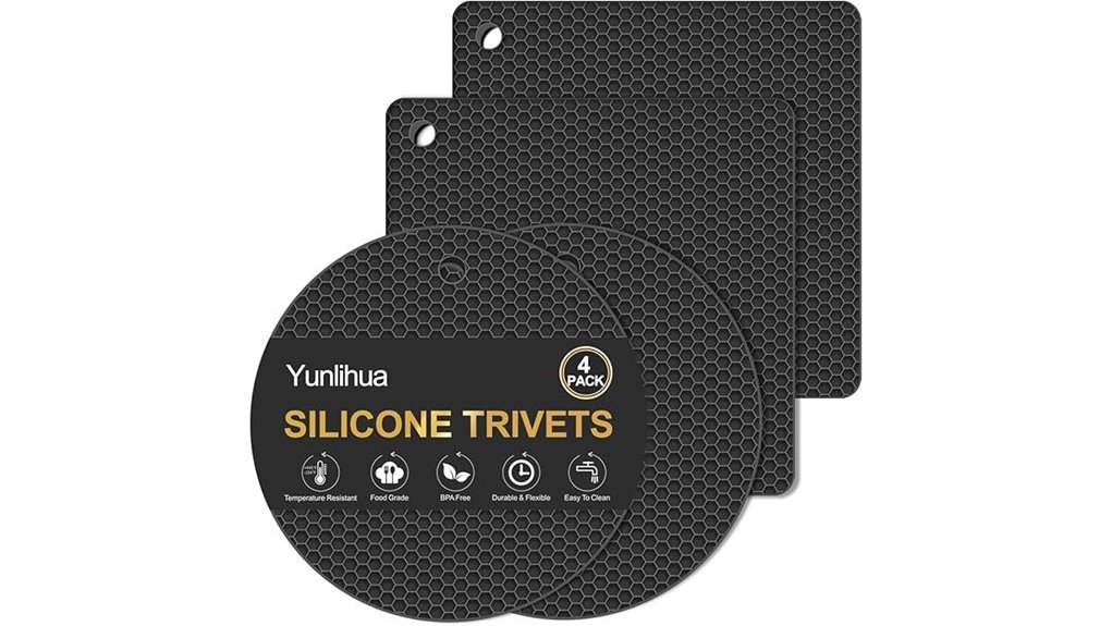 bpa free heat resistant silicone trivets