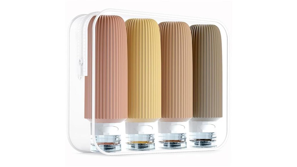 Refillable Travel Bottles With Wide Openings Prevent Spills 1 bpa free leak proof 6 oz bottles