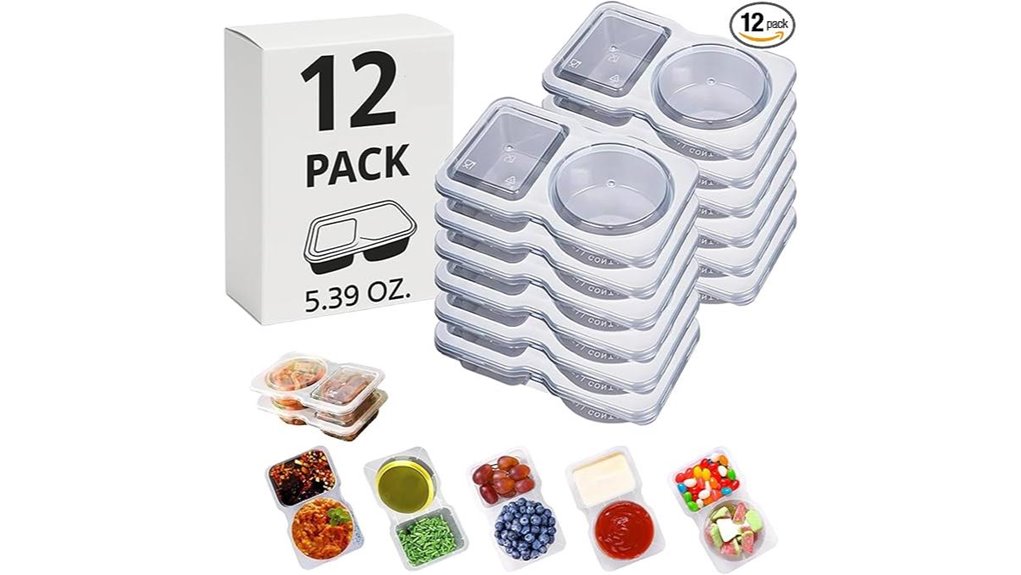 Reusable Snack Containers for Day Trips (Leakproof) Keep Fresh 13 bpa free leak proof dual snack containers