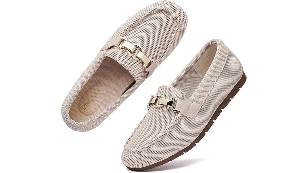 breathable knit dressy loafers