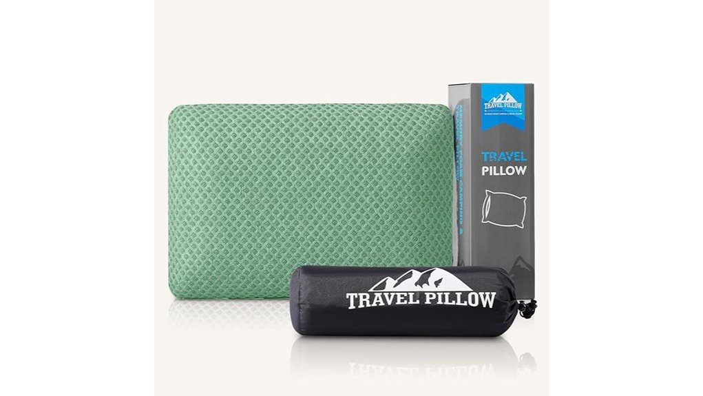 Say Goodbye to Flat Nights: Foam Camping Pillow (No Puncture) 2 breathable medium firm travel pillow