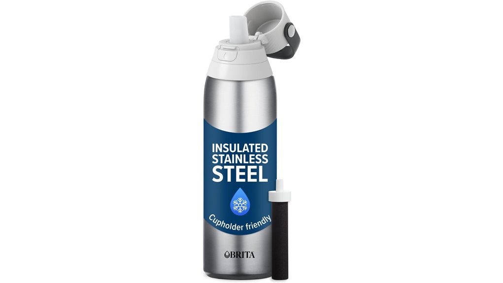 Portable Water Filters for Travelers: Straw vs Bottle 14 brita stainless filtered bottle