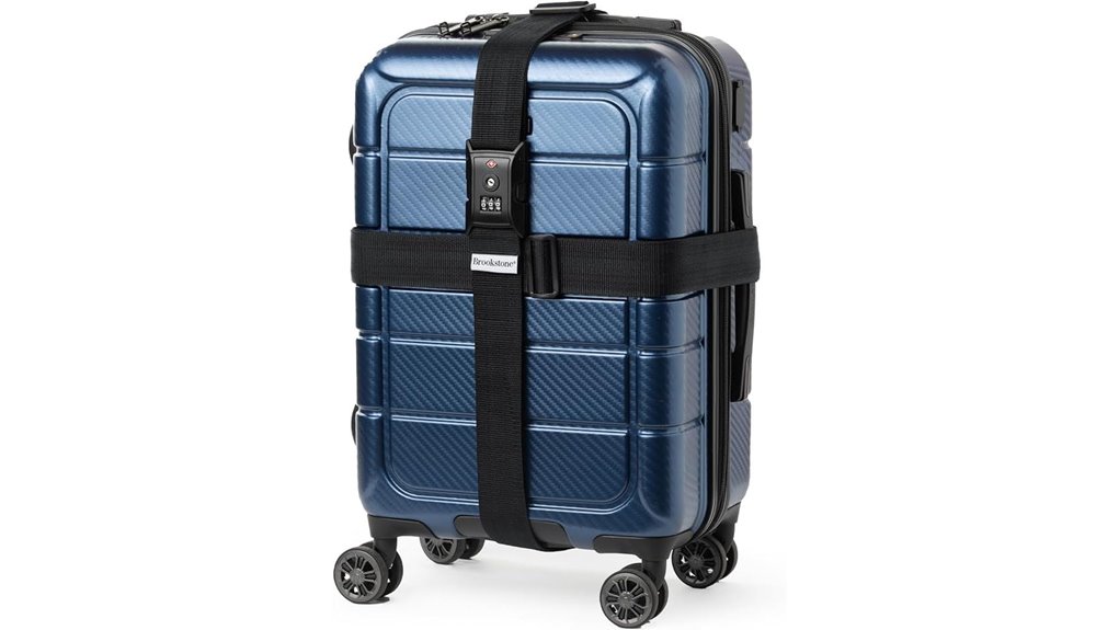 Top Luggage Straps with Combination Locks Worth the Cost 5 brookstone tsa dual straplock