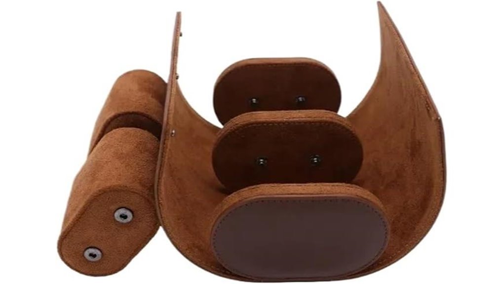 brown 2 slot leather roll