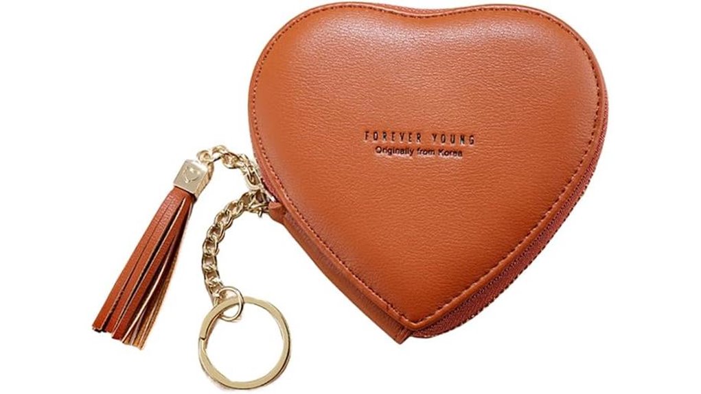 Best Coin Purses for Quick Pay That Clip Inside Bags 5 brown heart shaped coin purse