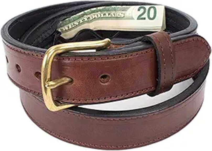 Hidden Money Belts (Look Like Real Belts) That Keep Cash Safe 4 brown leather travel belt