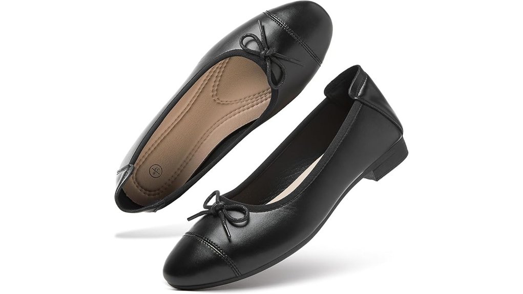 Travel‑Friendly Minimalist Dress Shoes: Comfort‑Optimized Soles 9 bubbie black ballet bow