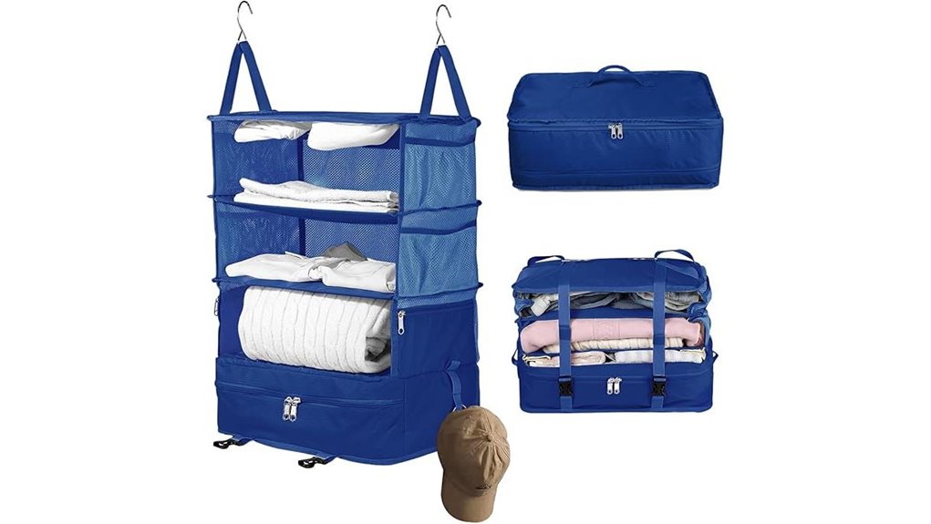 Top Suitcase Organizers for Hotel‑Hopping Split‑Stay Trips 4 bukere hanging luggage shelving