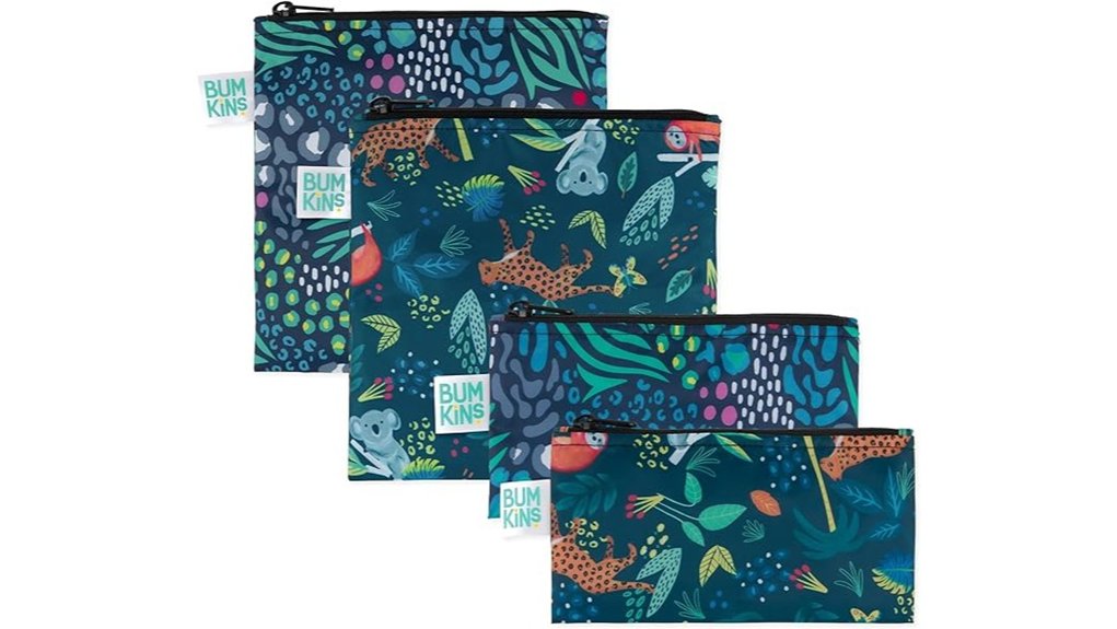 Reusable Snack Bags That Work Right with Zip or Clamp (Flight‑Friendly) 7 bumkins waterproof sandwich pouch