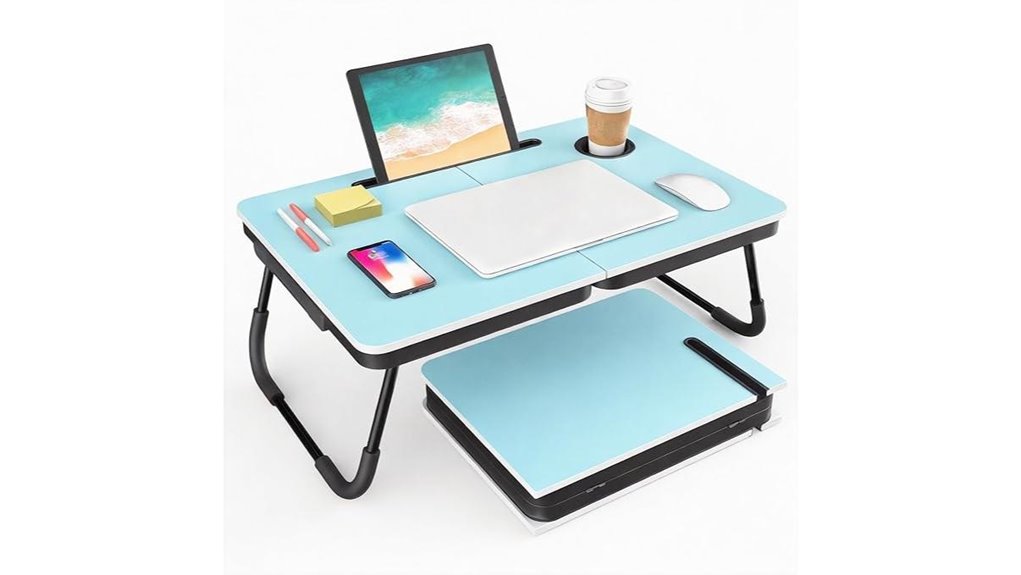 Stable, Portable Laptop Stands for Travel & Work 14 buyify cup holding lap desk