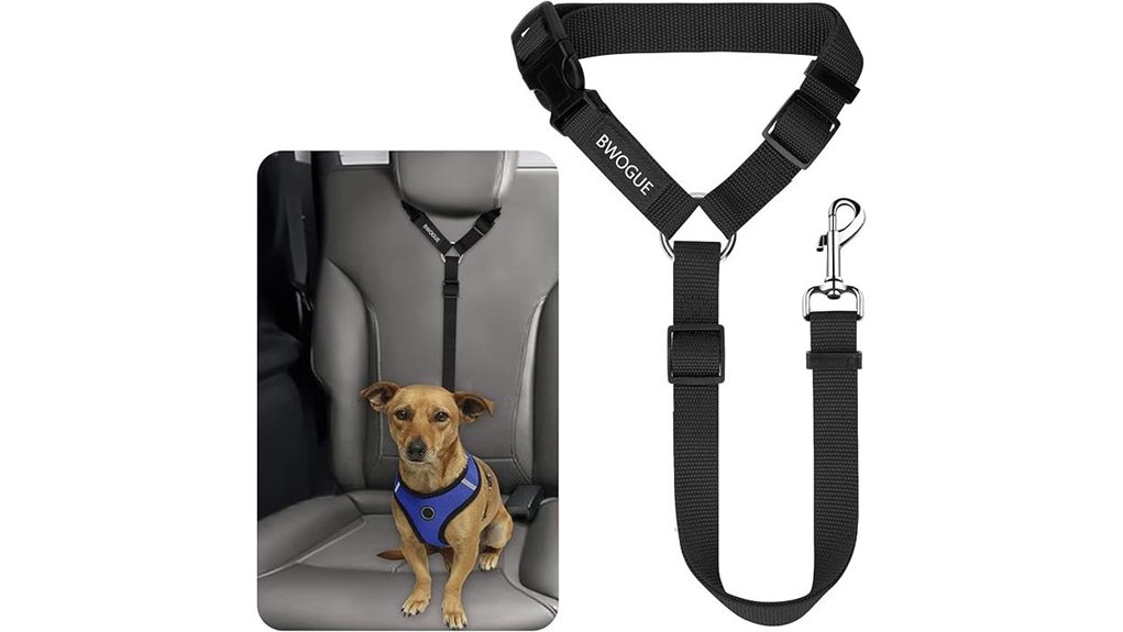 Pet Seat‑Belt Harnesses That Keep Your Dog Safe on Road Trips 8 bwogue dog cat seatbelt