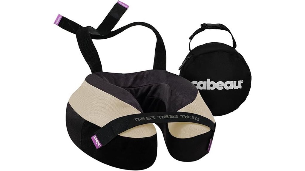Travel Neck Pillows That Fit Tight Middle Seats and Elbows 8 cabeau s3 travel neck