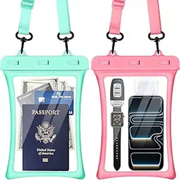 Best Sealed Floatable Phone Dry Boxes for Beach Days 3 cacoe floatable ipx8 2 pack