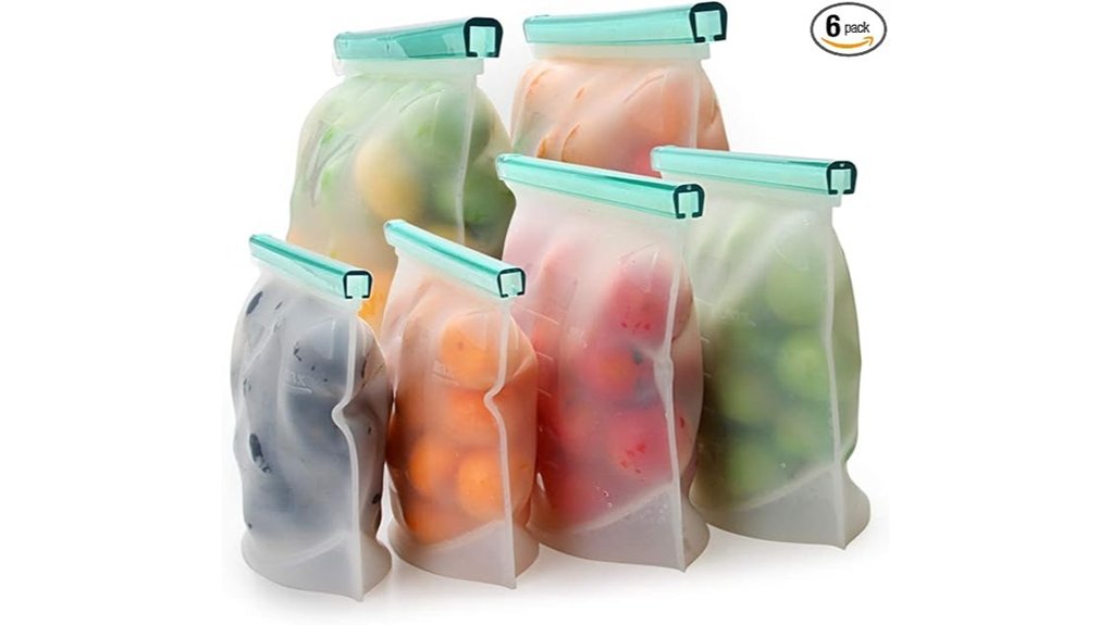Reusable Snack Bags That Work Right with Zip or Clamp (Flight‑Friendly) 13 cadrim 6 pack leakproof bags