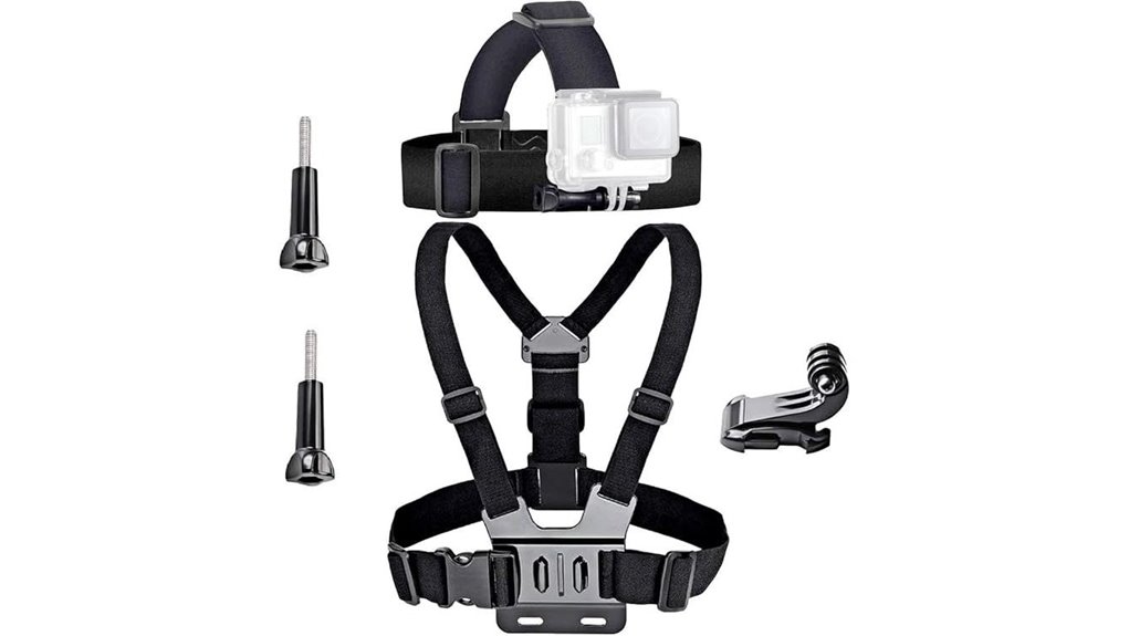 Best Action-Cam Mount Sets for Trips 5 camera chest strap harness